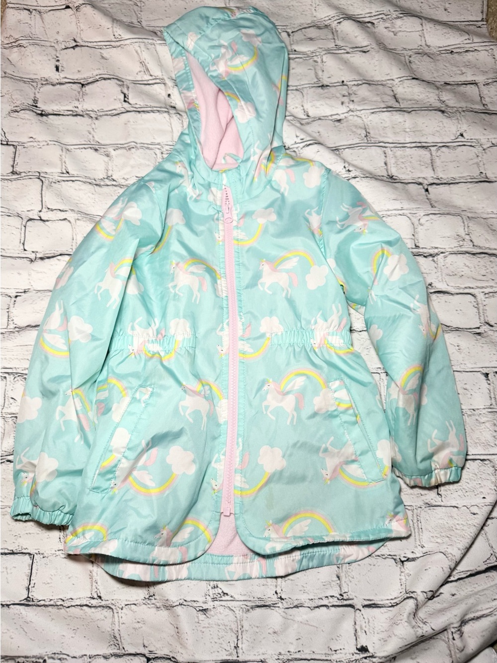 Carters. Girls unicorn hooded jacket